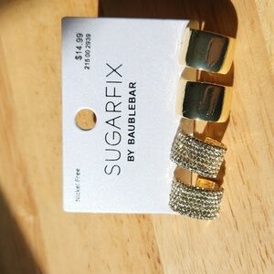 NWT Gold Toned Set Of Hoop Earrings by Sugarfix by Baublebar
